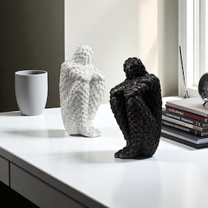 Mosaic Abstract Human Sculpture – Modern Resin Figurine for Home, Office, or Shelf Decor – Artistic Gift & Decorative Bookend