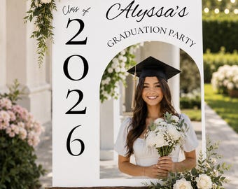 Graduation Welcome Sign Template Editable in Canva, Class of 2026 Party Sign