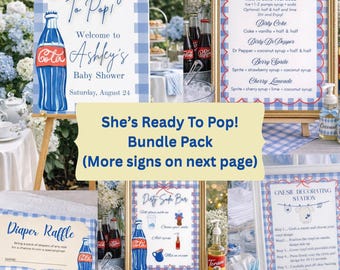 She's Ready To Pop – Soda Theme Baby Shower Bundle (Digital Download)