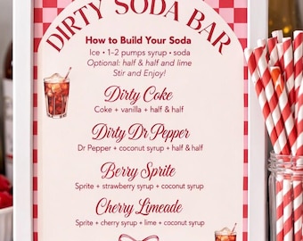 Menu Dirty Soda Bar