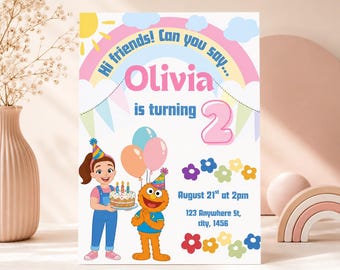 Ms Rachel Birthday Invitation | Editable Canva Template