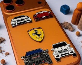 Engraved Metal Car Stickers, 3D Hard Enamel Decals for Phone, iPad, Laptop