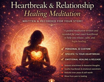 Aangepaste Heartbreak Healing-meditatie, gepersonaliseerde break-up-audio