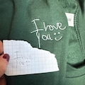 Custom Your Handwriting Embroidered Sweatshirt - Embroider Couple Message Sweater - Couple Matching Sweaters - Personalized Gift For Him Her