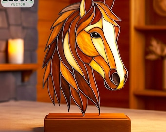 Horse Stained Glass Pattern: DIY Suncatcher, Wall Art (PDF Pattern)