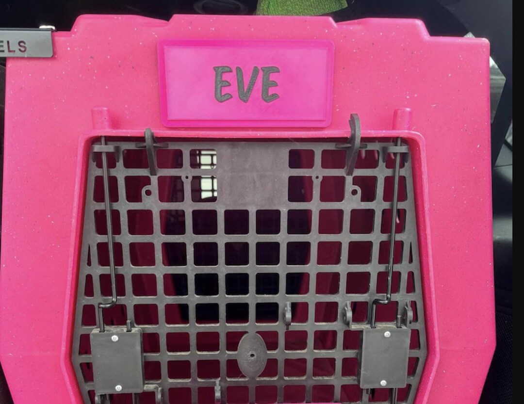 Custom Ruffland Logo Cover Crate Tag: 3D Printed Dog Kennel Nameplate ...