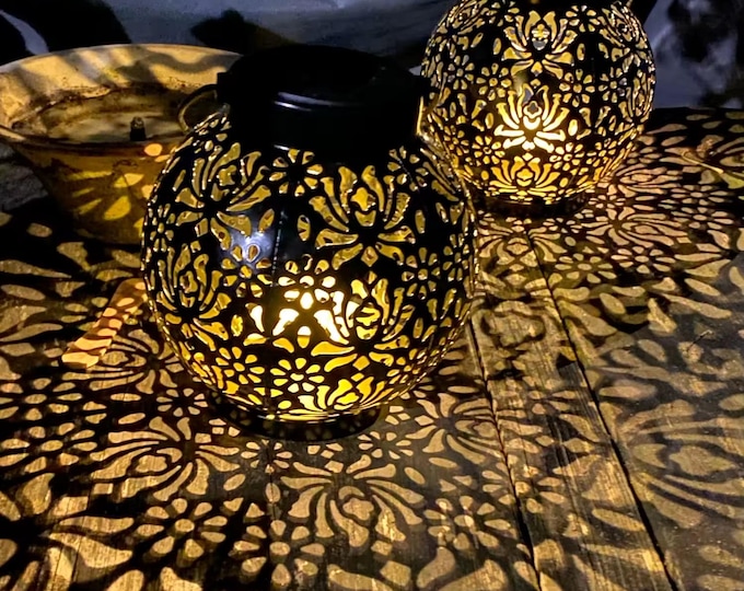 Decorative Solar Lantern – Mandala Taeri & Zenitude Couzy Ambiance