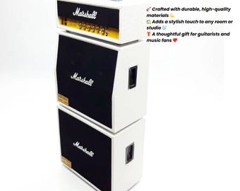 Miniaturowy wzmacniacz 3-piętrowy, kolekcjonerski, biały, do dekoracji półki lub ekspozycji figurek