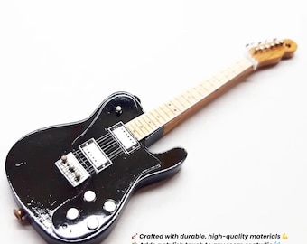 Mini Telecaster Style Guitar Black – Day6 Inspired Decor, Guitarist Birthday Gift