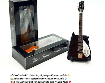 Handmade Mini Guitar with Classic Shape 1:12 Scale for Music Scene Models