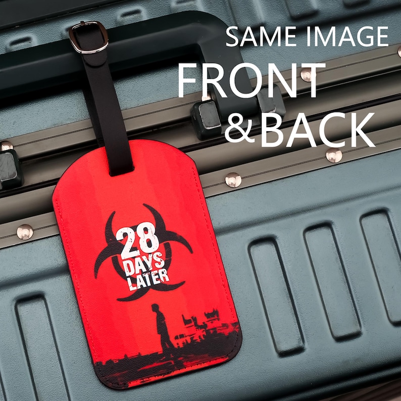Personalized horror Movie Luggage Tags, Custom Leather Luggage Tag for ...