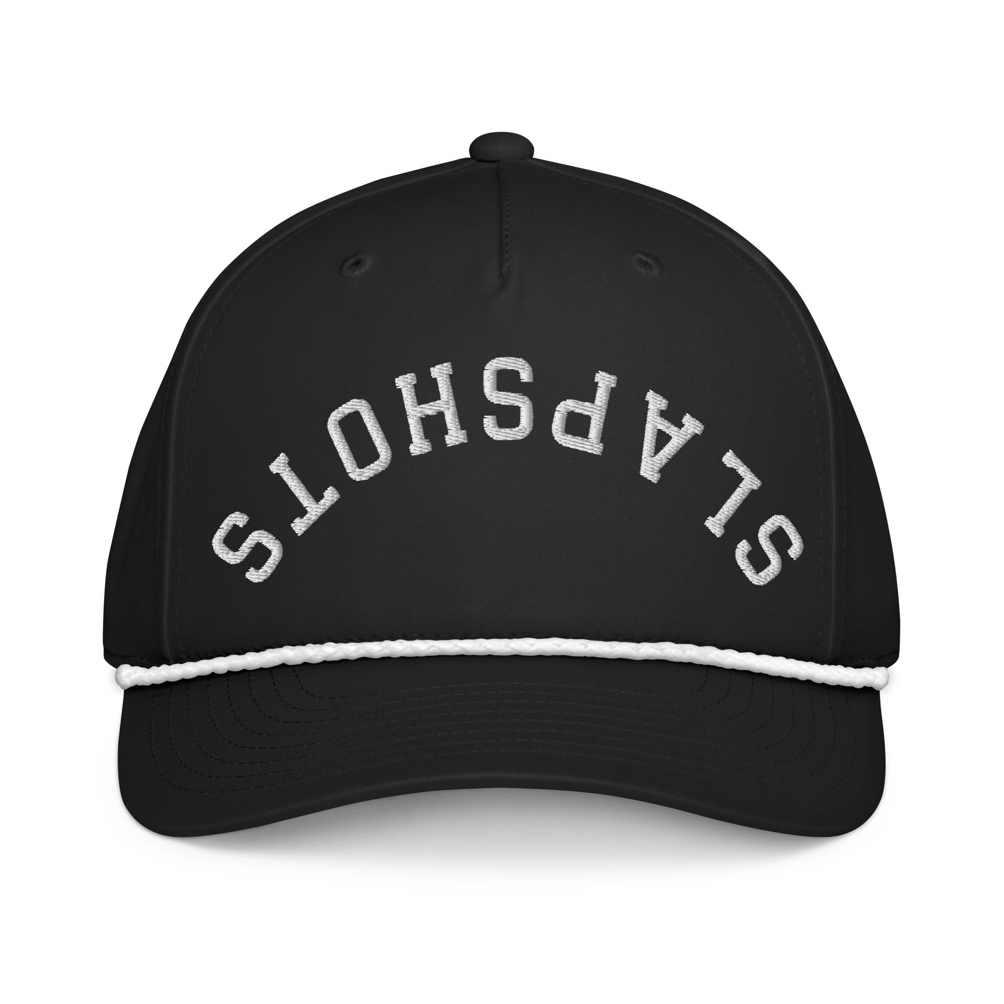 Slapshots Hockey Rope Cap: Embroidery Retro Snapback - Etsy 
