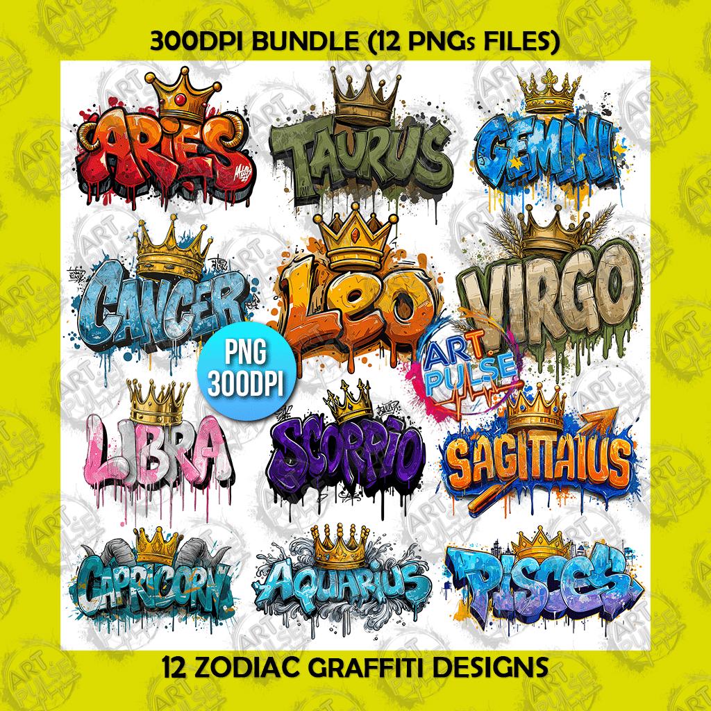 Pack Zodiac Png Files Funny Graffiti Horoskop Clipart Airbrush