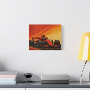 Formula 1 Racing Car Canvas Print, Motorsport Wall Art, Formula One Decor, Wall Art, Formula 1 wall art, Modern Car Artwork, Garage Art,