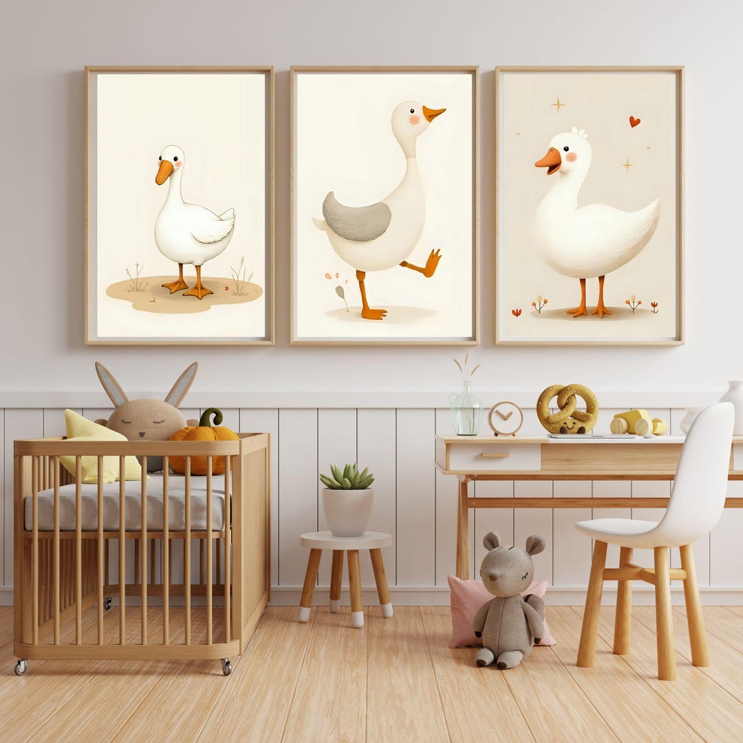 Nursery Wall Art | Silly Goose Wall Art | Goose on the Loose | Silly ...