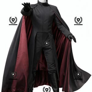 X-Men-inspirerad Magneto Cosplay-kostym – Dark Commander-kappa med kappa – Anpassad handgjord superskurk-outfit