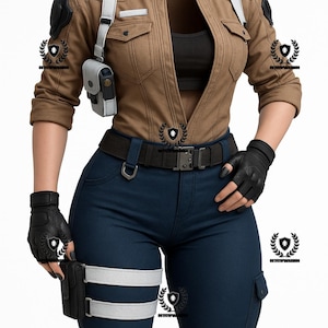 Fallout Wasteland Ranger Officer Suit – Tactical Female Survivor Outfit