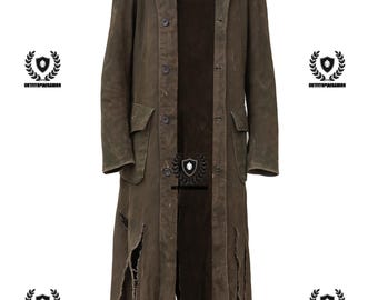 Inspired By Fallout Ghoul Wasteland Survival Coat – Distressed Cotton Trench