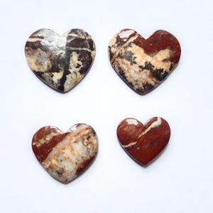 Red Jasper Heart Cabochons: 38.13 Carat Gemstone Lot