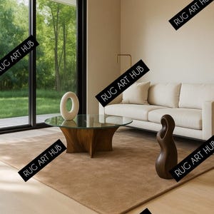 Hand Tufted Rug Solid NK Chestnut Wool Area Rugs For Livingroom Bedroom Kitchen Nursery Entryway Office 5X8 6X9 8X10 9X12 10X14 Custom Rug