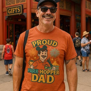 Proud Park Hopper Dad Shirt – Funny Theme Park Tee for Disney-Loving Dads