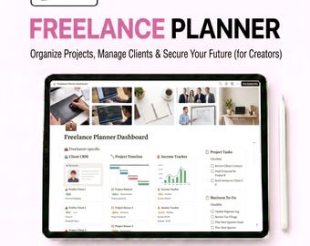 Digital Business Planner Notion Template | Project Management & CRM for Freelancers| OS freelance Template for digital business
