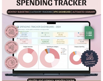Google Sheets Spending Tracker | Budgeting, Expense, Purchase Log (Digital Download)