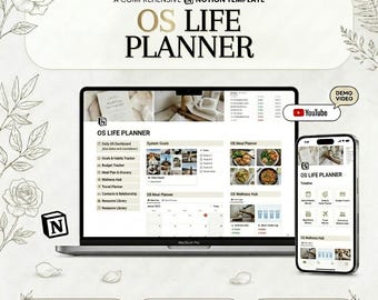 Intentional OS  Life Planner Notion Template  | All-in-One  complete Life Management System (2026)