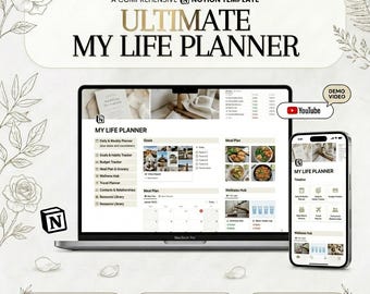Ultimate MY Life Planner Notion Template: 2026 Dashboard (Digital Download)