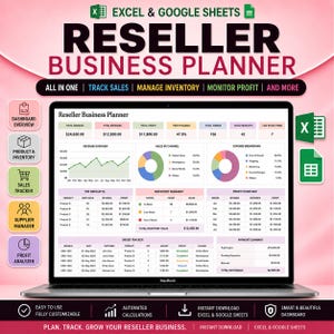 Ultimate Reseller Spreadsheet, Reseller Bookkeeping, Inventory Tracker, Inventory Management Template, Reseller Tracker Google  excel Sheets