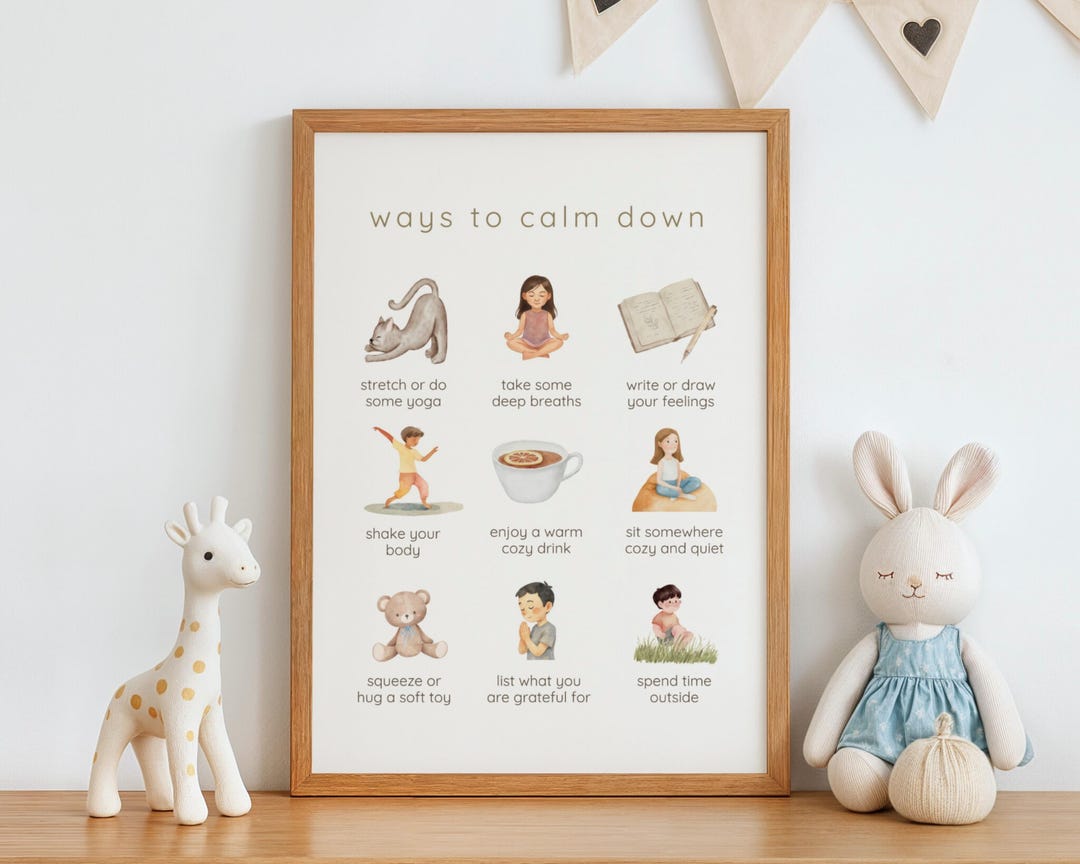 Calming Strategies Poster for Kids – Emotional Regulation & Mindfulness ...