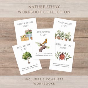 Nature Study Workbook Collection | 5 Printable Homeschool Workbooks