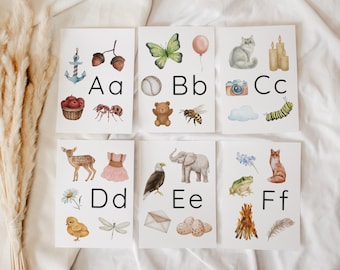 Alphabet Flash Cards – ABC Toddler Learning, Preschool Printable Early Literacy Cards