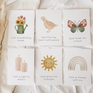 Bible Affirmations for Kids Printable - Christian Confidence Faith Cards