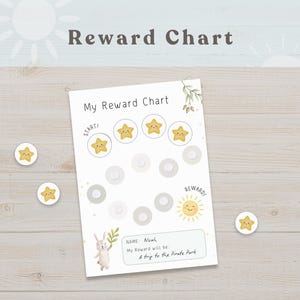 Reward Chart Printable for Kids | Visual Star Tracker for Toddlers & Chores
