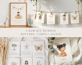 Calm Corner Printable Kit | Montessori Emotional Regulation Tools for Kids