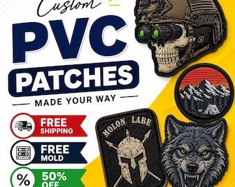Custom PVC Rubber Patches, Logo Patches, Rubber Patches, Sew on