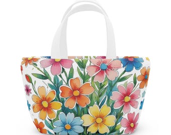 Isolierte Lunchtasche Für Erwachsene – Niedliches Design, Wasserdicht, Mit Vordertasche