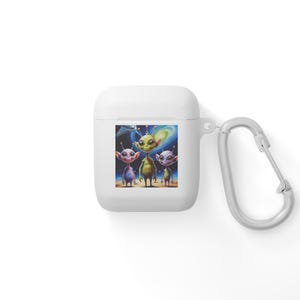 Cute Alien AirPods Case Cover, Personalized AirPods Pro Holder, Fun Gift for Sci-Fi Lovers, Unique Earbuds Decor, Geeky Accessory