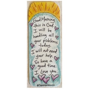 Good Morning this is God bookmark