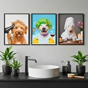 Funny Dog in Toilet Custom Portrait: Unique Pet Memorial Art (Digital Download