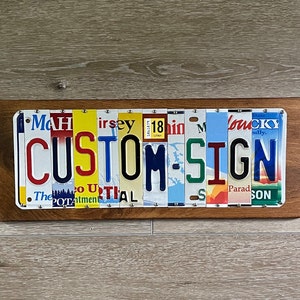 Custom License Plate Sign Personalized gift handmade gift for any occasion, Unique gift  Anniversaries, Weddings FREE SHIPPING