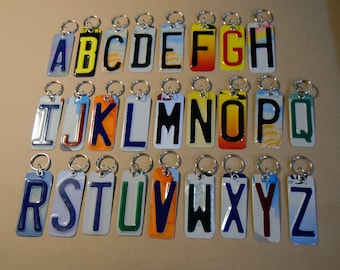 License plate keychain-keychain-keychains-  Initials-key ring, FREE SHIPPING