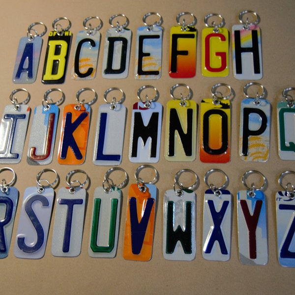 License plate keychain-keychain-keychains-  Initials-key ring, FREE SHIPPING