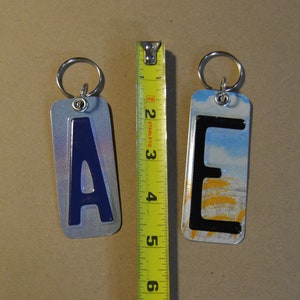 License plate keychain-keychain-keychains Initials-key ring, FREE SHIPPING image 4