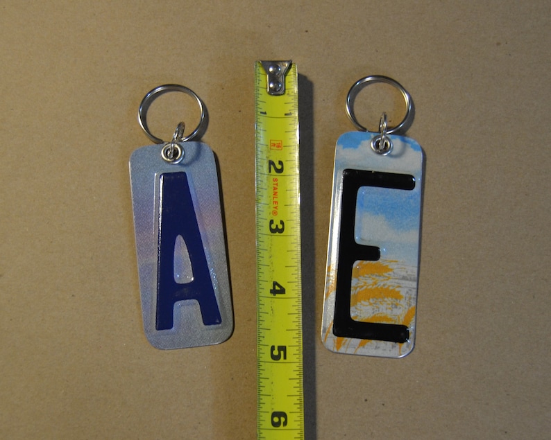 License plate keychain-keychain-keychains Initials-key ring, FREE SHIPPING image 4