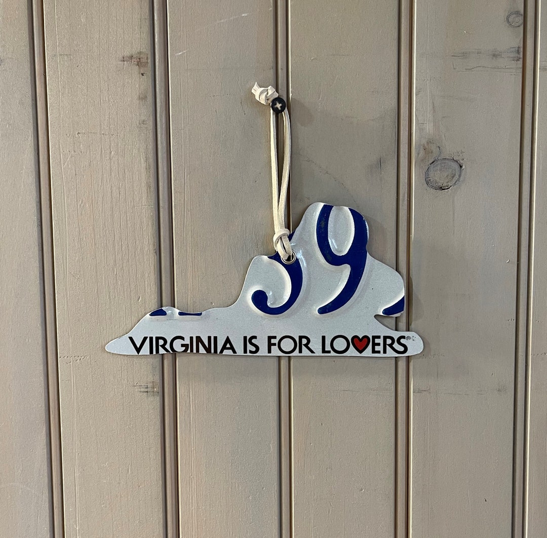 Virginia State License Plate Christmas Tree Ornament, Virginia Gift