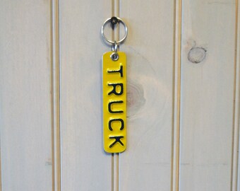 Truck key chain key ring handmade from a PA license plate approx 5 1/4 inches x  1 inch FREE SHIPPING