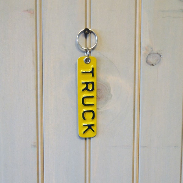 Truck key chain key ring handmade from a PA license plate approx 5 1/4 inches x  1 inch FREE SHIPPING