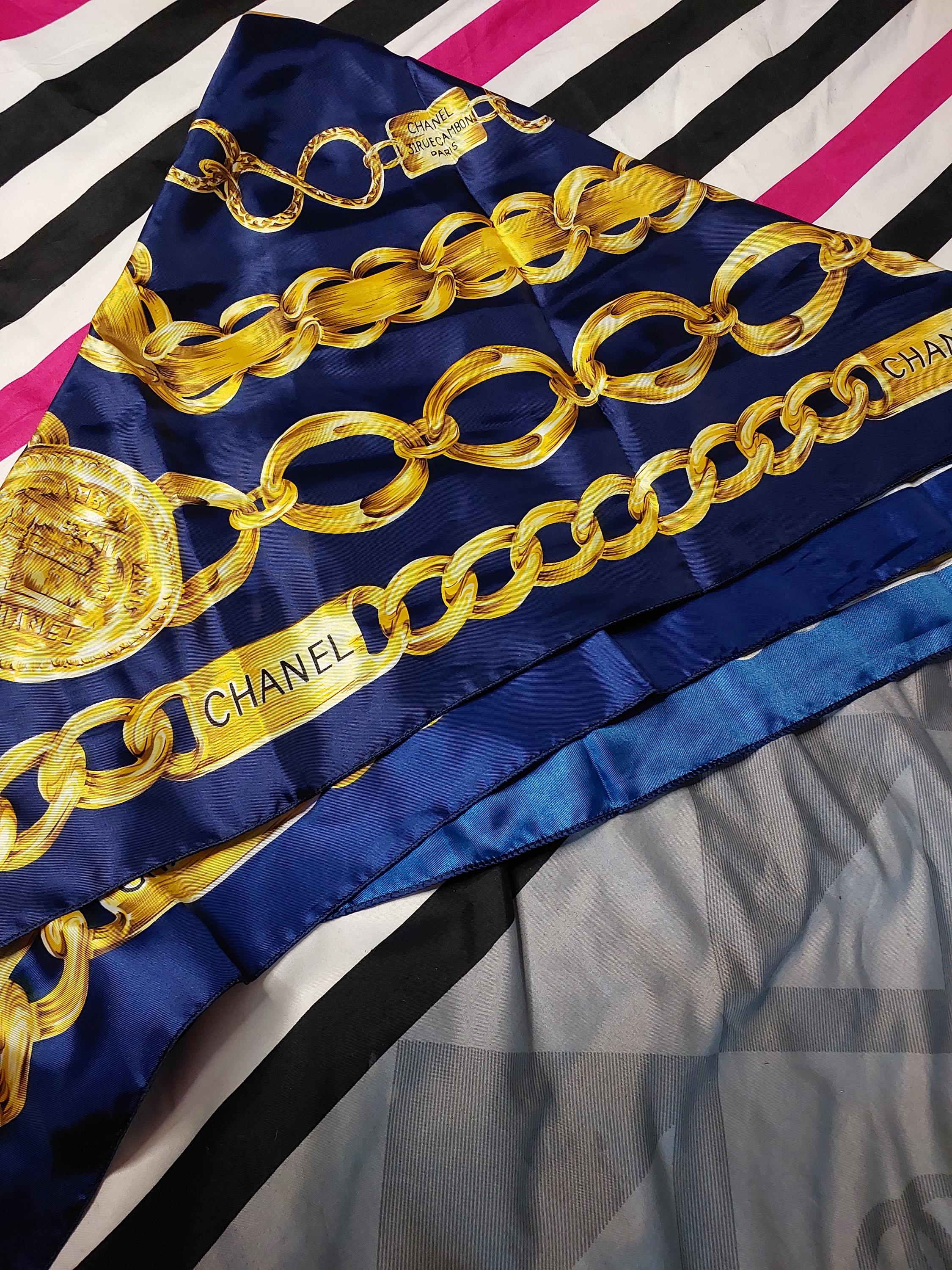 Chanel silk scarf - Etsy 日本